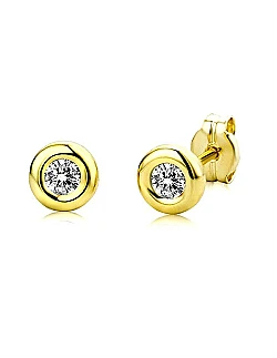Små Klassiske Ørestikker – 9 Karat Guld – 5,5 mm.