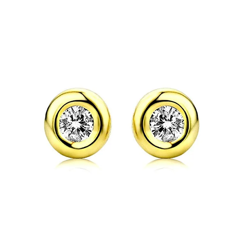 Små Klassiske Ørestikker – 9 Karat Guld – 5,5 mm.