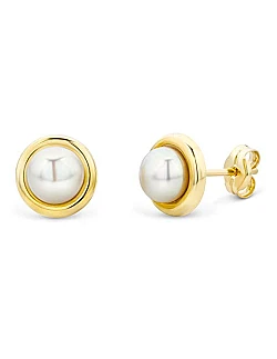 Elegante Perle Ørestikker – 9 Karat Guld - Ferskvandsperler
