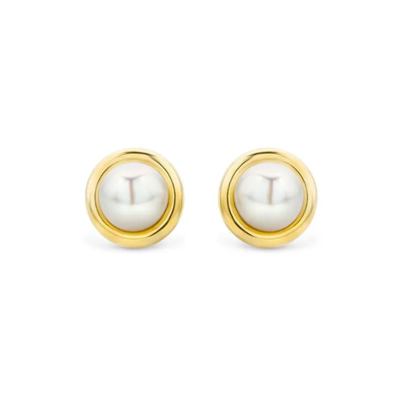 Elegante Perle Ørestikker – 9 Karat Guld - Ferskvandsperler