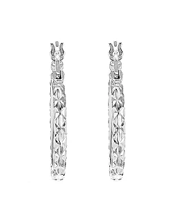 Luksus Creol Øreringe – 18 Karat Hvidguld – 18 mm.