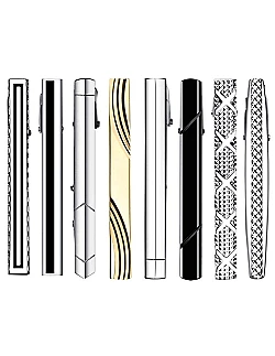 Klassiske Herre Slipsenåle Sæt – 8 Stk. - Kobber