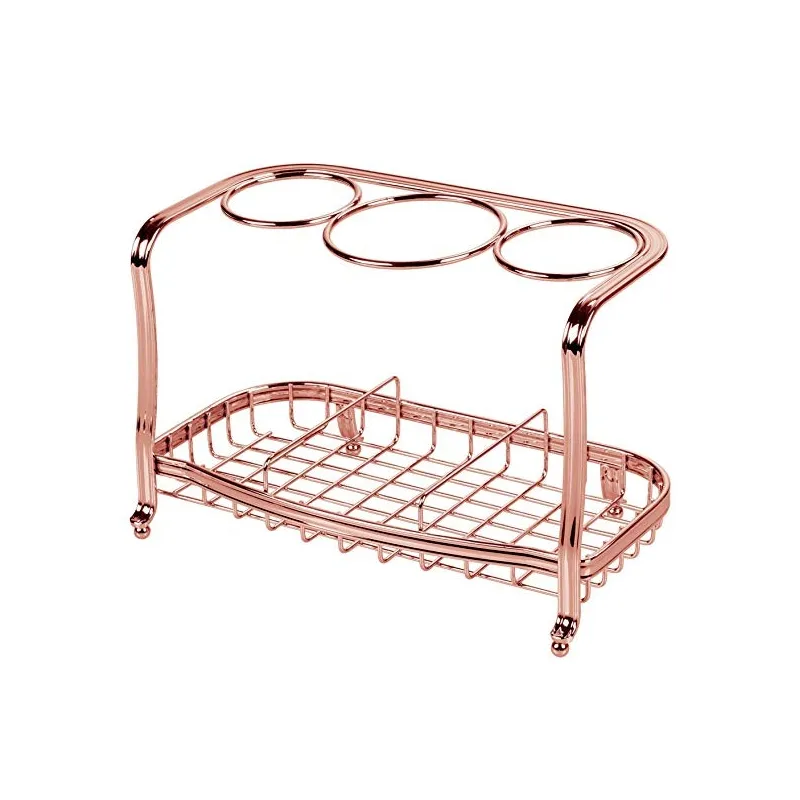 Stilfuld Hårtørrer & Styling Stand – Rosa Forgyldt Metal
