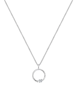 Håndlavet Diamant Halskæde – 925 Sterling Sølv – Sølv
