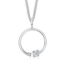Håndlavet Diamant Halskæde – 925 Sterling Sølv – Sølv