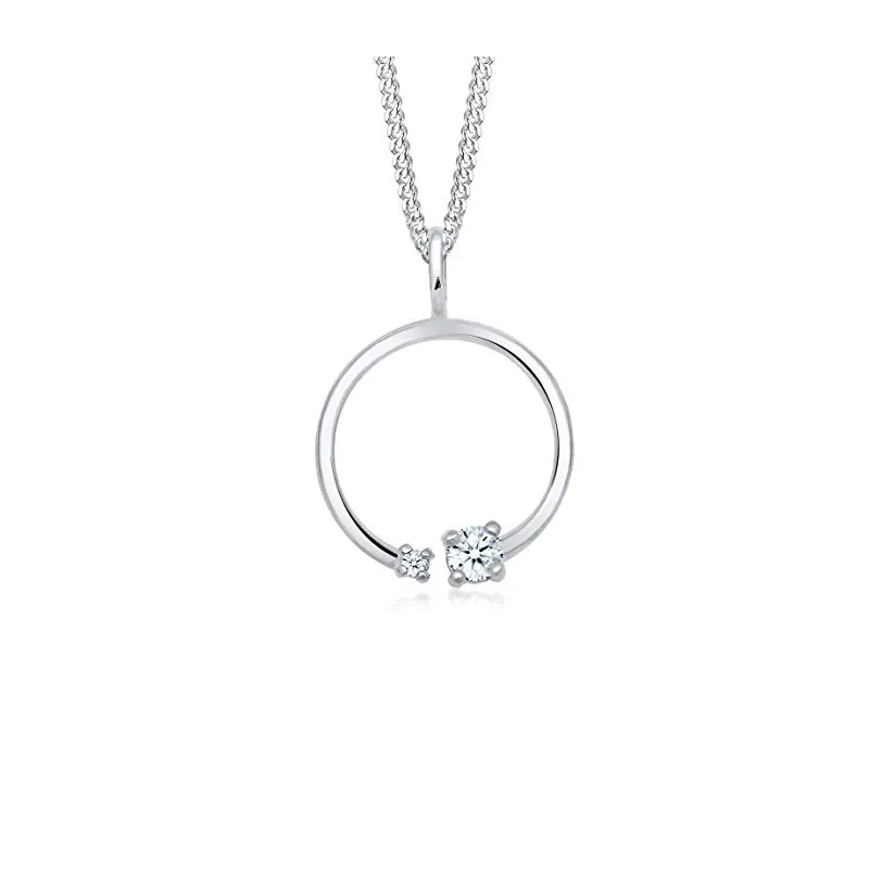 Håndlavet Diamant Halskæde – 925 Sterling Sølv – Sølv