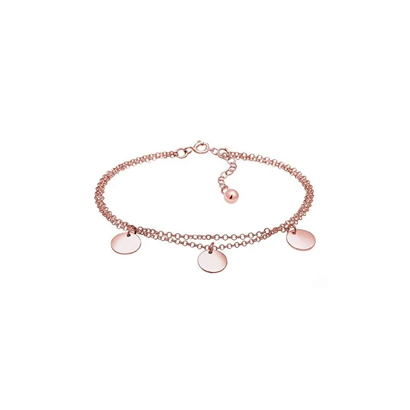 Håndlavet Armbånd Charm design - Rosa Forgyldt 925 Sterling Sølv 