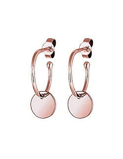 Creol Øreringe Charm Design – Rosa Forgyldt 925 Sterling Sølv