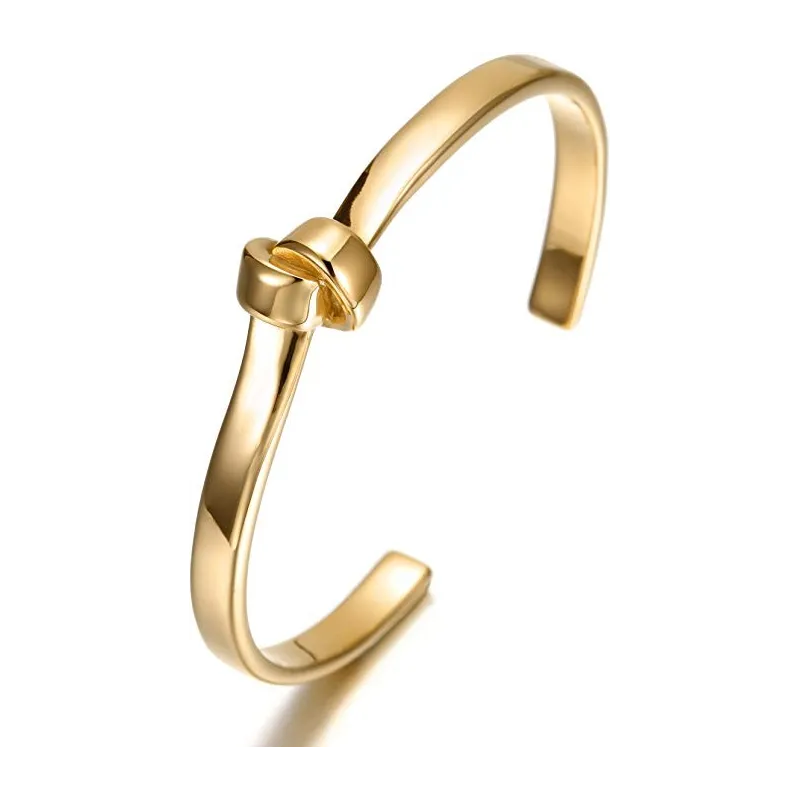 Stilfuldt Knude Design Armbånd – Guldbelagt Rustfrit Stål