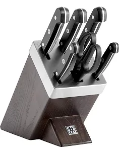 Zwilling Gourmet Selvslibende Knivblok – 7 Dele - Mørkebrun