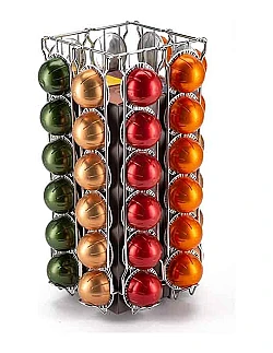 Drejbar Nespresso Vertuo Karrusel Opbevaringsstand – Plads Til 80 Stk.