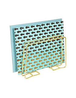 Designer Brev & Dokument Opbevaringsstand & Organizer - Guld