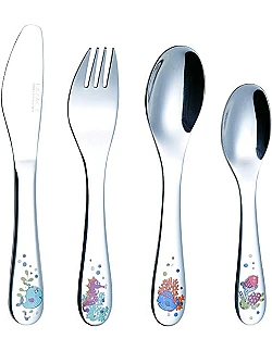 Under The Sea Bestiksæt Til Børn – 4 Dele – Rustfrit Stål