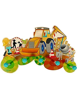 Sjov Byggeplads Knagerække Til Børneværlset - 40 cm.