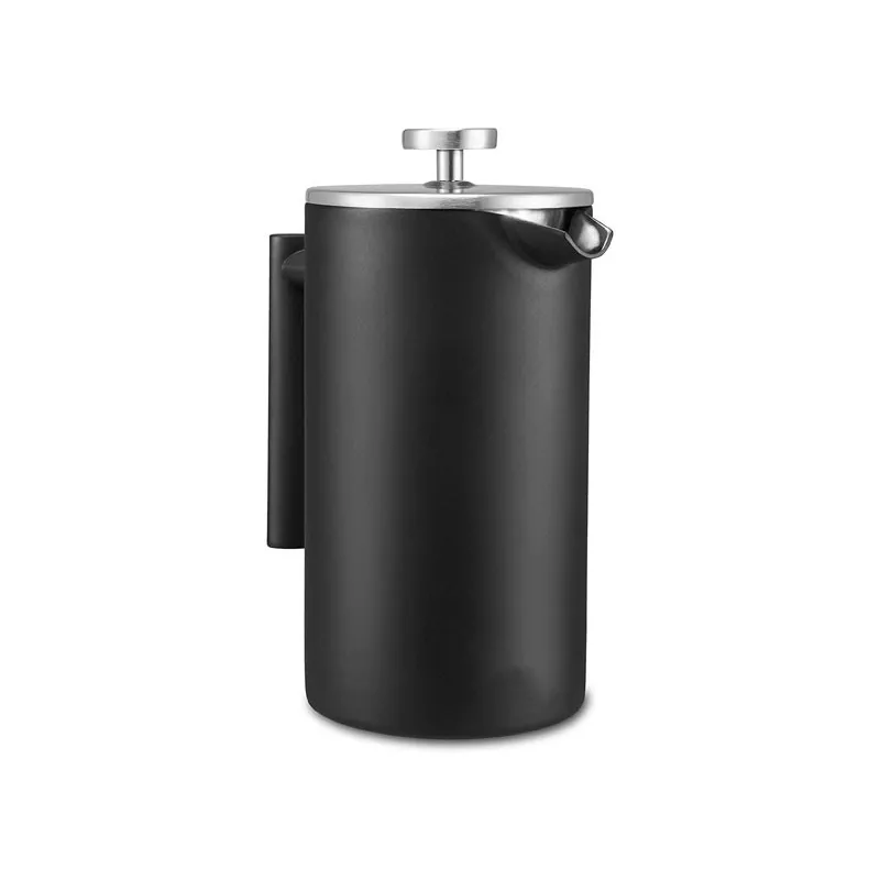 Moderne French Press Kande Te/Kaffe - 1 Liter - Mat Sort