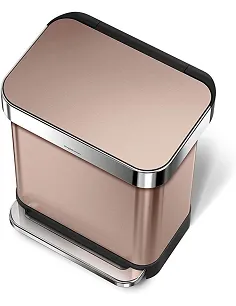 Mini Pedal Affaldsspand - Rosa Forgyldt Rustfrit Stål 2