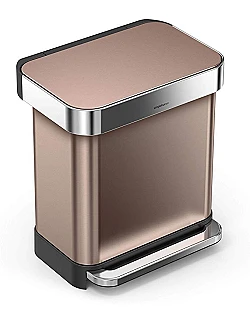 Mini Pedal Affaldsspand - Rosa Forgyldt Rustfrit Stål