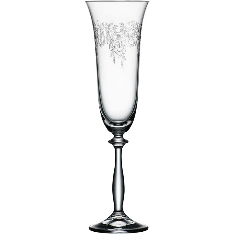 Elegant Panto Champagneglas - 6 Stk. - Krystal