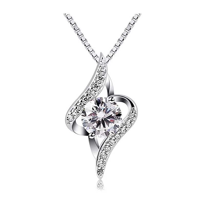 Elegant Stjernenat Design Halskæde - 925 Sterling Sølv
