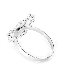 Stilfulde Servietringe – 12 Stk. - Sølv