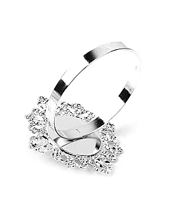 Stilfulde Servietringe – 12 Stk. - Sølv