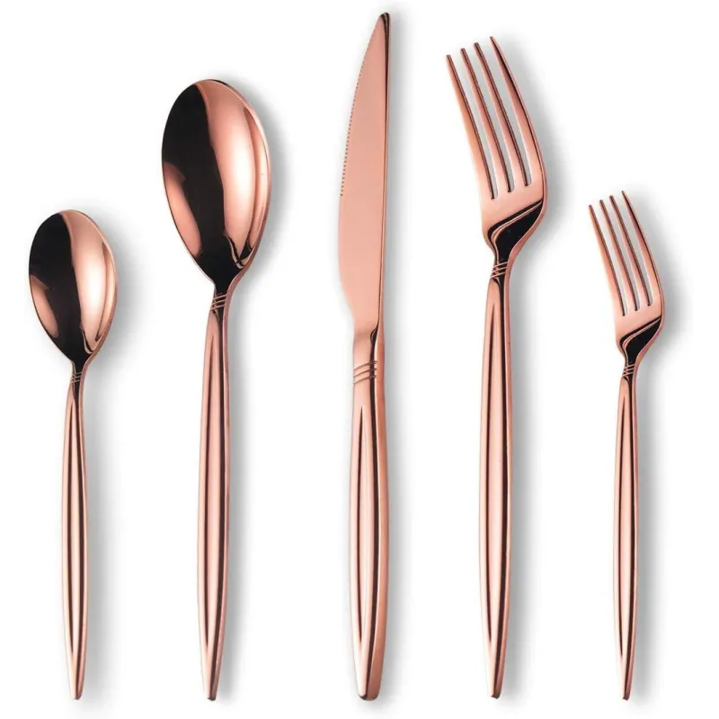 Titanland Premium Gatsby Bestiksæt – 30 Dele – Rosa Forgyldt Stål