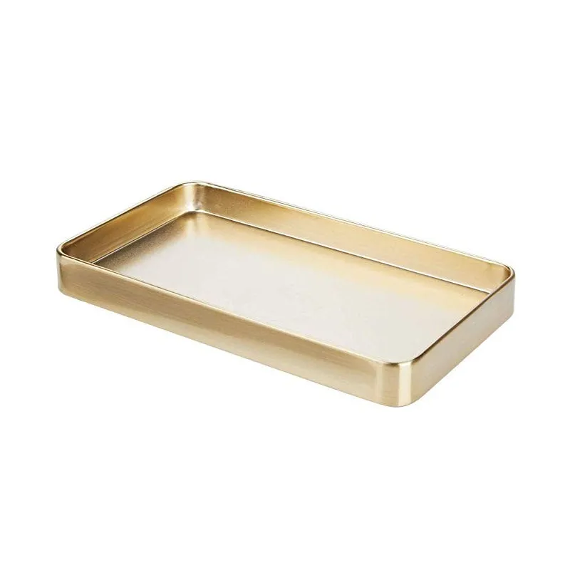 Moderne Design Serveringsbakke & Opbevarings Fad – Messingbelagt Metal