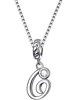 Elegant Bogstav Halskæde – 925 Sterling Sølv 