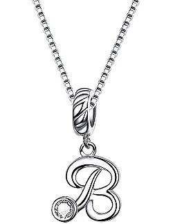 Elegant Bogstav Halskæde – 925 Sterling Sølv 
