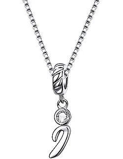 Elegant Bogstav Halskæde – 925 Sterling Sølv 