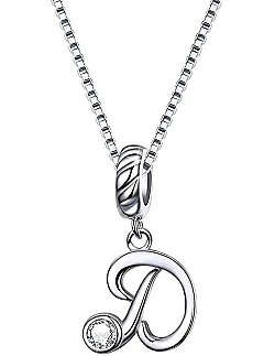 Elegant Bogstav Halskæde – 925 Sterling Sølv 