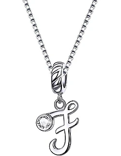 Elegant Bogstav Halskæde – 925 Sterling Sølv 