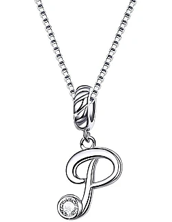 Elegant Bogstav Halskæde – 925 Sterling Sølv 