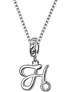 Elegant Bogstav Halskæde – 925 Sterling Sølv 