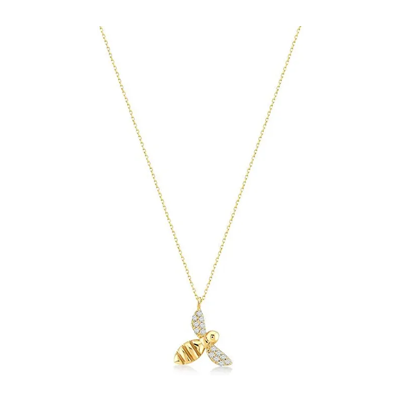 Lykke Bi design halskæde - 14 Karat Guld - 45 cm.