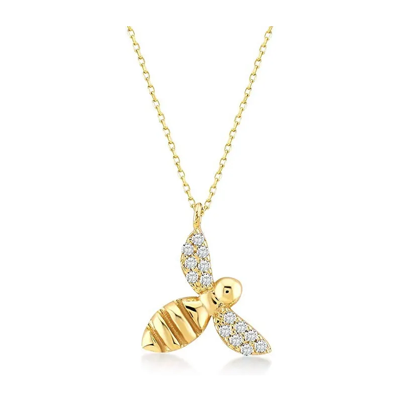 Lykke Bi design halskæde - 14 Karat Guld - 45 cm.