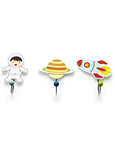 Eventyrlige Rum Astronaut & Raketskibs Knage Sæt – 3 Dele