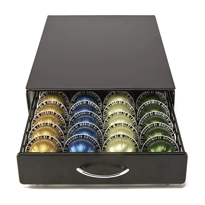 Moderne Nespresso Vertuo Kaffe Kapsel Stand - Plads Til 40 Stk.