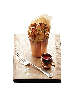 Mini Gastropub Pommes frites Serverings Bøtte – 1 Stk. - Kobber