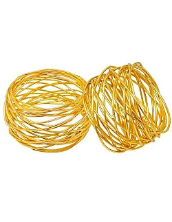 Dekorative Servietringe – 12 Stk. - Guld