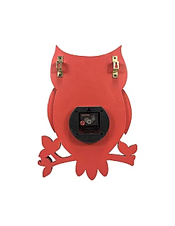 Flot Ugle Vægur Til Børneværelset – 1 Stk. - Rød