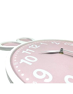 Bedårende Kanin Vægur Til Baby & Børneværelse - Lyserød