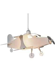 Sjov Mini Flyvemaskine Lampeskærm Til Baby & Børneværelset - Hvid