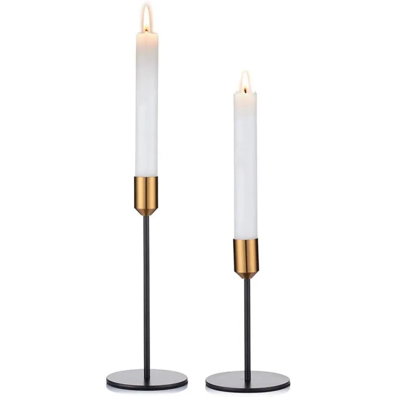Moderne Lysestage Sæt – 2 Stk. – Small & Large