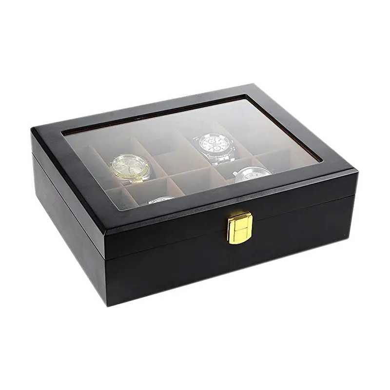 Moderne Design Opbevaring & Displayboks Til Armbåndsure - Sort
