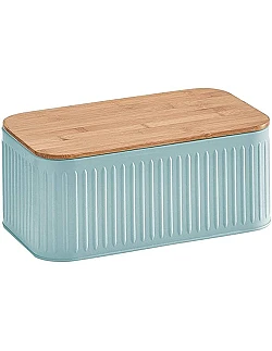 Brødkasse Med Bambus Låg I Vintage Design - Flere Farver