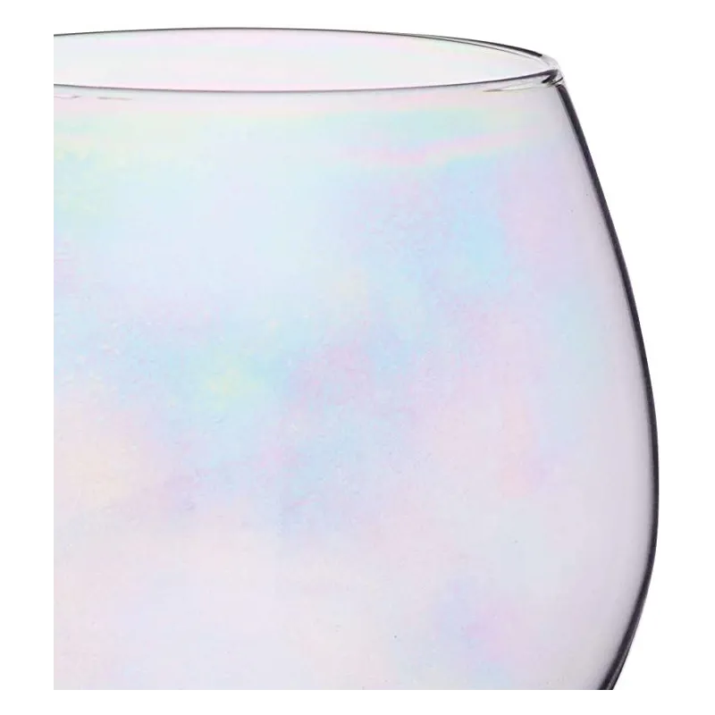 Regnbue Skinnende Gin Glas Sæt – 2 Stk. – 500 ml.