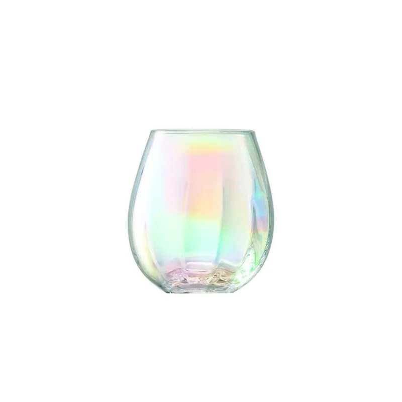 Håndlavet Regnbuefarvet Tumbler Glas – 4 Stk. – 425 ml.