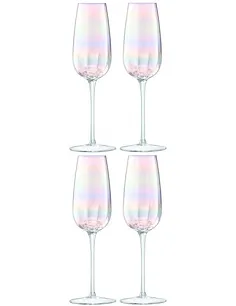 Moderne Håndmalet Pearl Champagneglas Sæt – 4 Stk. – 250 Ml.
