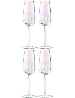 Moderne Håndmalet Pearl Champagneglas Sæt – 4 Stk. – 250 Ml.